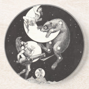 Himmelsmond Himmel Universum Gott Nacht Illustrati Untersetzer