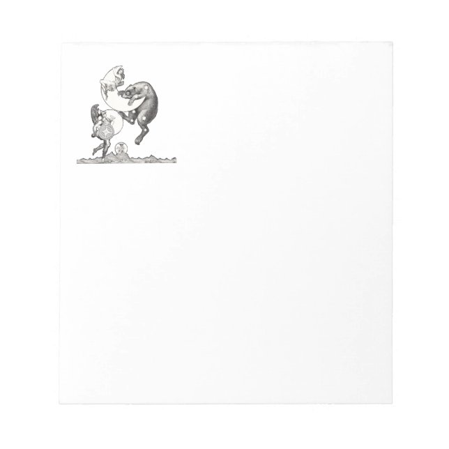 Himmelsmond Himmelswelt Gottes Nacht Illustration Notizblock (Vorderseite)