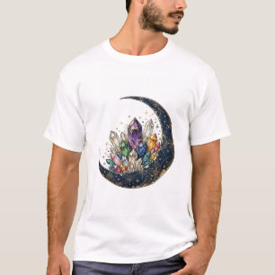 Himmelsmond und Kristalle — Mystischer Edelstein N T-Shirt
