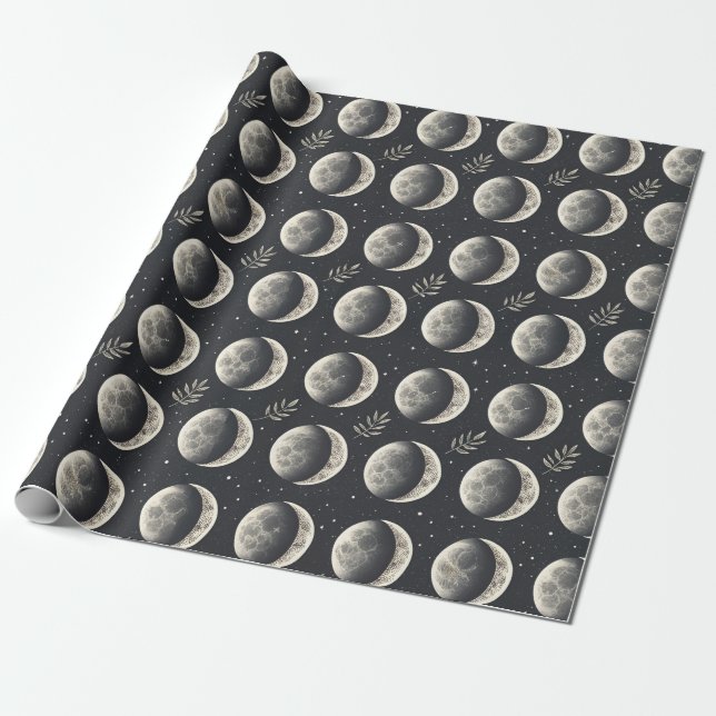 Himmelsmondphase (6) geschenkpapier (Ungerollt)