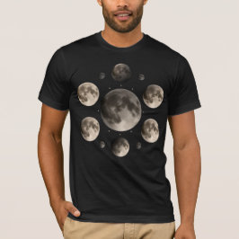 Himmelsmondphasen Mandala Astronomie Kunst T-Shirt