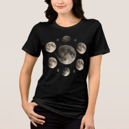 Himmelsmondphasen Mandala Astronomie Kunst Tri-Blend Shirt