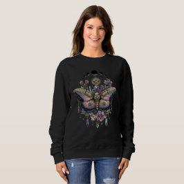 Himmelsmondphasen-Motte-Gotischer-Hexen-Sweatshirt Sweatshirt