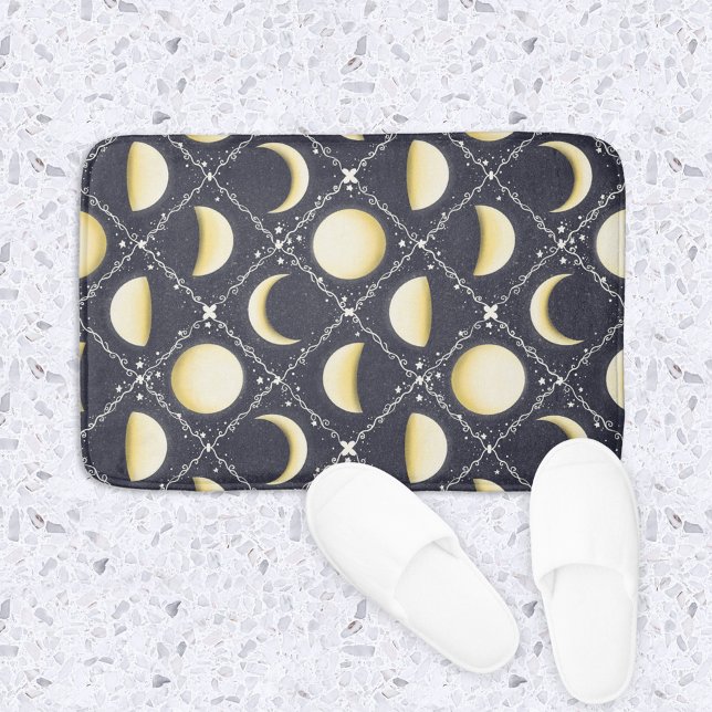 Himmelsmondphasen-Muster Badematte (Celestial Moon Phases Bath Mat)