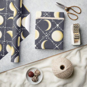 Himmelsmondphasen-Muster Geschenkpapier