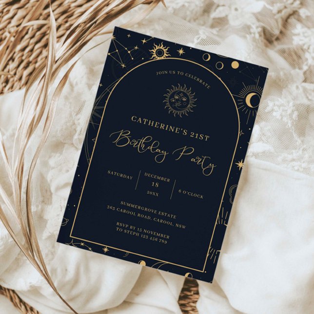 Himmelsmystische Elemente 21. Geburtstag Einladung (Von Creator hochgeladen)