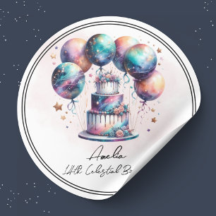 Himmelsmystische kosmische Astrologie Danke Runder Aufkleber