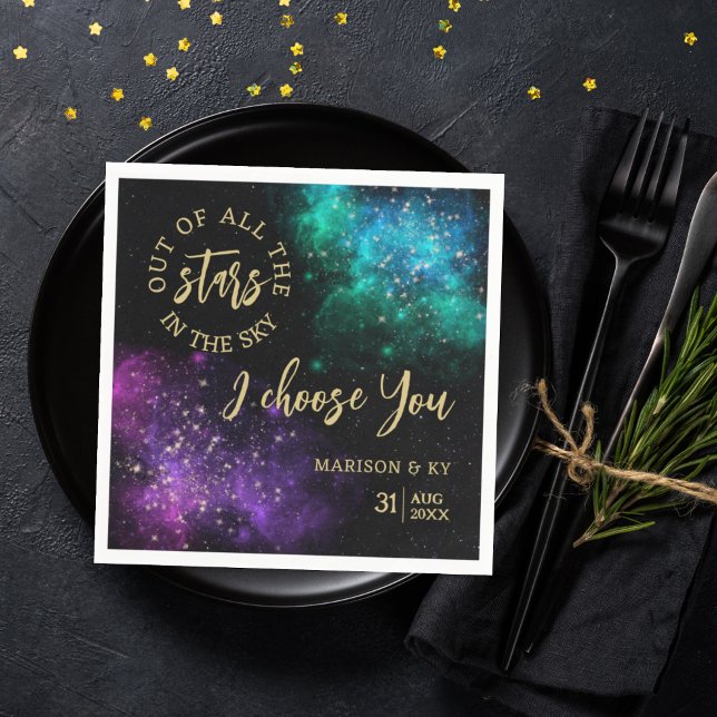 Himmelsnächtlicher Himmel Rosa Aquamariner Nebelst Serviette (Von Creator hochgeladen)