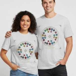 Himmelsrad-Zodiak-T-Shirt Astrologie Magie Basic T-Shirt