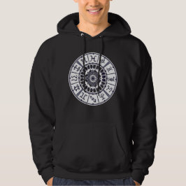 Himmelsrad-Zodiak-Zeichen-Mandala-Grafik-Kunst Hoodie