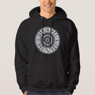 Himmelsrad-Zodiak-Zeichen-Mandala-Grafik-Kunst Hoodie