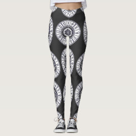 Himmelsrad-Zodiakzeichen-Mandala-Grafikdesign Leggings