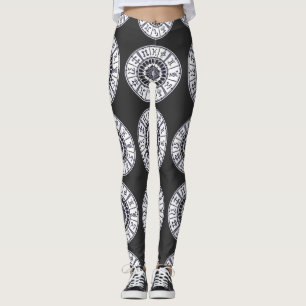 Himmelsrad-Zodiakzeichen-Mandala-Grafikdesign Leggings