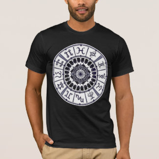 Himmelsrad-Zodiakzeichen-Mandala-Grafikdesign T-Shirt