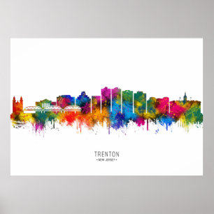 Himmelsschreiber von Trenton New Jersey Poster