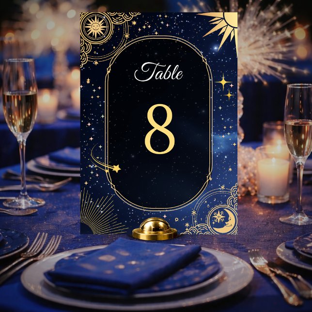 Himmelssonne und Mondhochzeit Tischnummer (Von Creator hochgeladen)