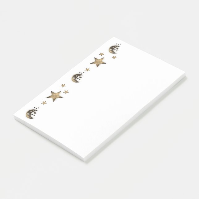 HimmelsSterne und Monde Post-it Klebezettel (angewinkelt)