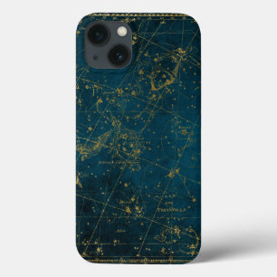Himmelssternkarte Konstellation blaue Goldgalaxie Case-Mate iPhone Hülle