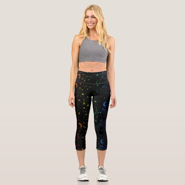 Himmelssternkonstellation Capri Leggings (Vorderseite)
