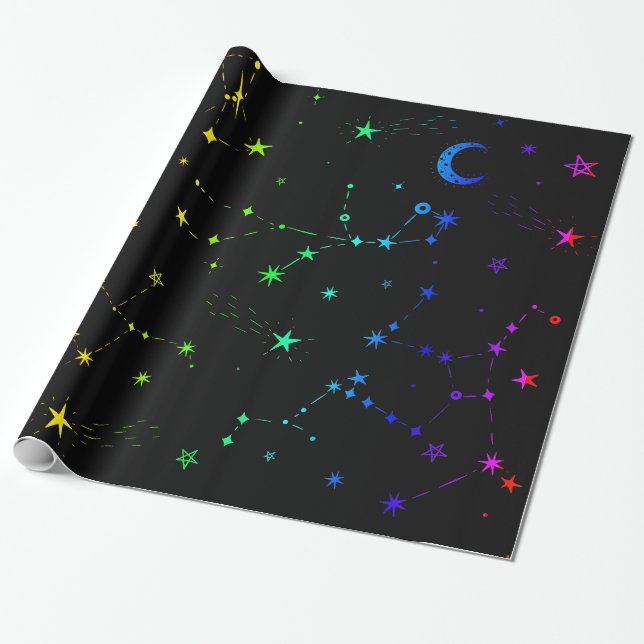 Himmelssternkonstellation Geschenkpapier (Ungerollt)