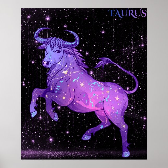 Himmelsstier – Astrologie-Kunst Poster (Vorne)