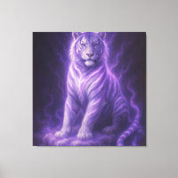 Himmelssturm Weißer Tiger – Elektrisch Blaues Aura