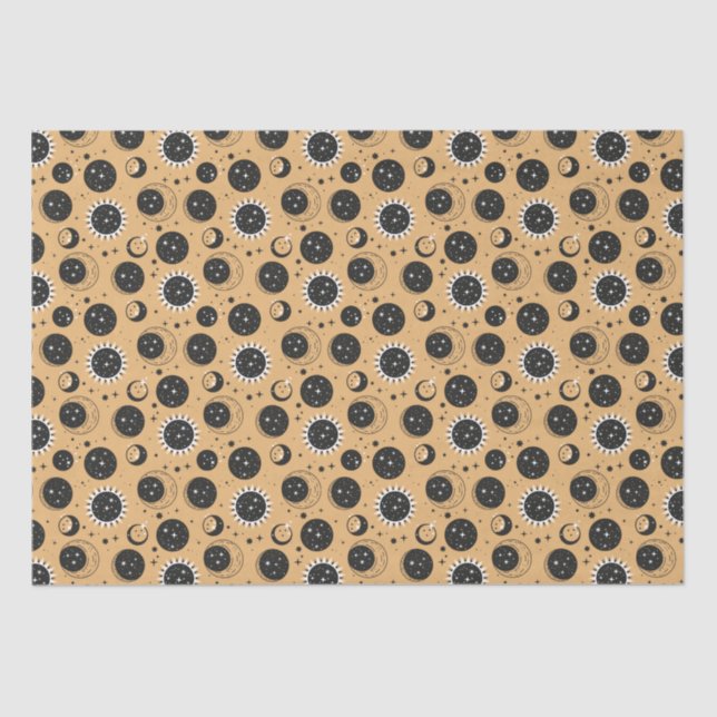 HimmelsSun- und Mondmuster Seidenpapier (Vorderseite)