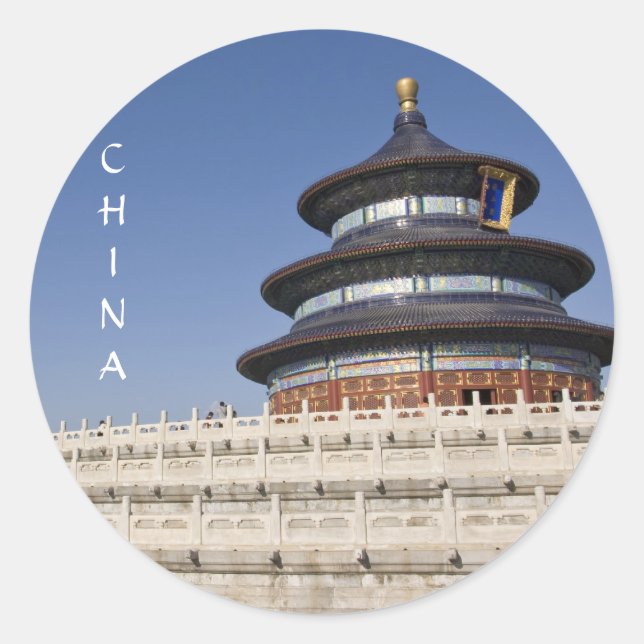 Himmelstempel in Peking Runder Aufkleber (Vorderseite)