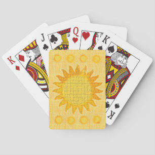 Himmelstexturierte Sonne Spielkarten