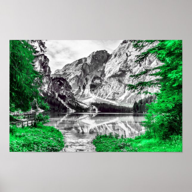 Himmelstor: grüner Farbenschlag Poster (Vorne)