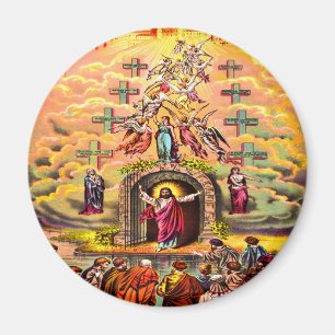 Himmelstor Jesus umarmt von Engeln Magnet