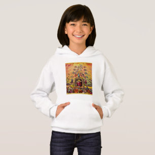 Himmelstor mit goldener Folientextur und Jesus Hoodie