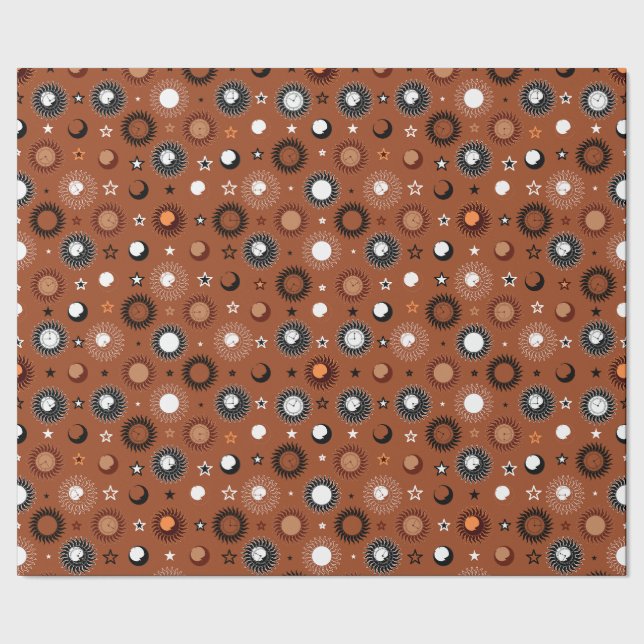 Himmelsuhr-Wrap-Papier Geschenkpapier (Saum)