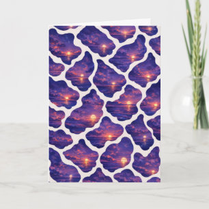 Himmelsuntergang-Ozean-Muster Karte