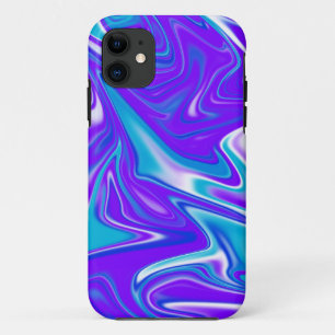 Himmelswellen: Der blaue weiße und violette Marmor Case-Mate iPhone Hülle