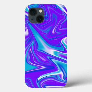 "Himmelswellen: Der blauweiße und Lila Marmor Case-Mate iPhone Hülle