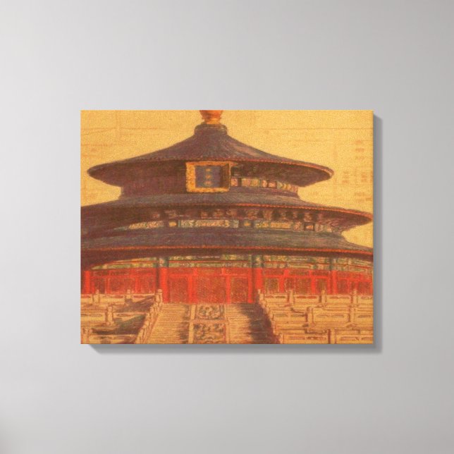 Himmeltempel ummantelte Canvas Leinwanddruck (Vorderseite)