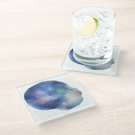 Himmelträume: Eine Erkundung der Wasserfarben Glasuntersetzer