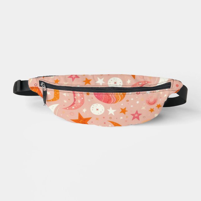 Himmelträume Orange und Rosa Bauchtasche (Vorderseite)
