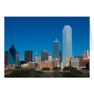 Himmelzeile von Dallas Texas bei Sonnenuntergang