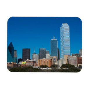 Himmelzeile von Dallas Texas bei Sonnenuntergang Magnet