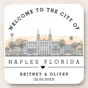Himmelzeile von Naples Florida – Individuelle Hoch Getränkeuntersetzer