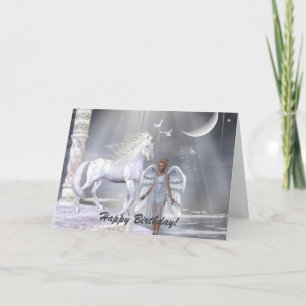 Himmlisch Angel Unicorn Szene Karte