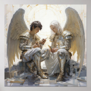 Himmlisch Angels Poster - Schöne und serene Ange