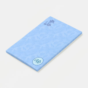 Himmlisch-blaue Monogramm (A-Z) Nachhinweise Post-it Klebezettel