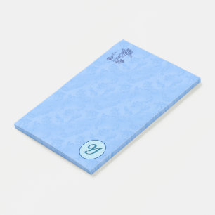 Himmlisch-blaue Monogramm (A-Z) Nachhinweise Post-it Klebezettel
