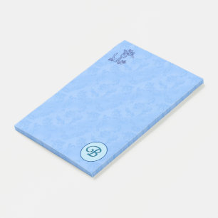 Himmlisch-blaue Monogramm (A-Z) Nachhinweise Post-it Klebezettel