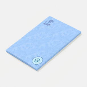 Himmlisch-blaue Monogramm (A-Z) Nachhinweise Post-it Klebezettel
