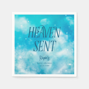 Himmlisch gesandter Träumerjunge Baby Shower Servi Serviette