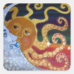 Himmlisch Quadratischer Aufkleber